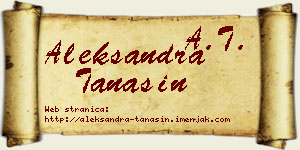 Aleksandra Tanasin vizit kartica